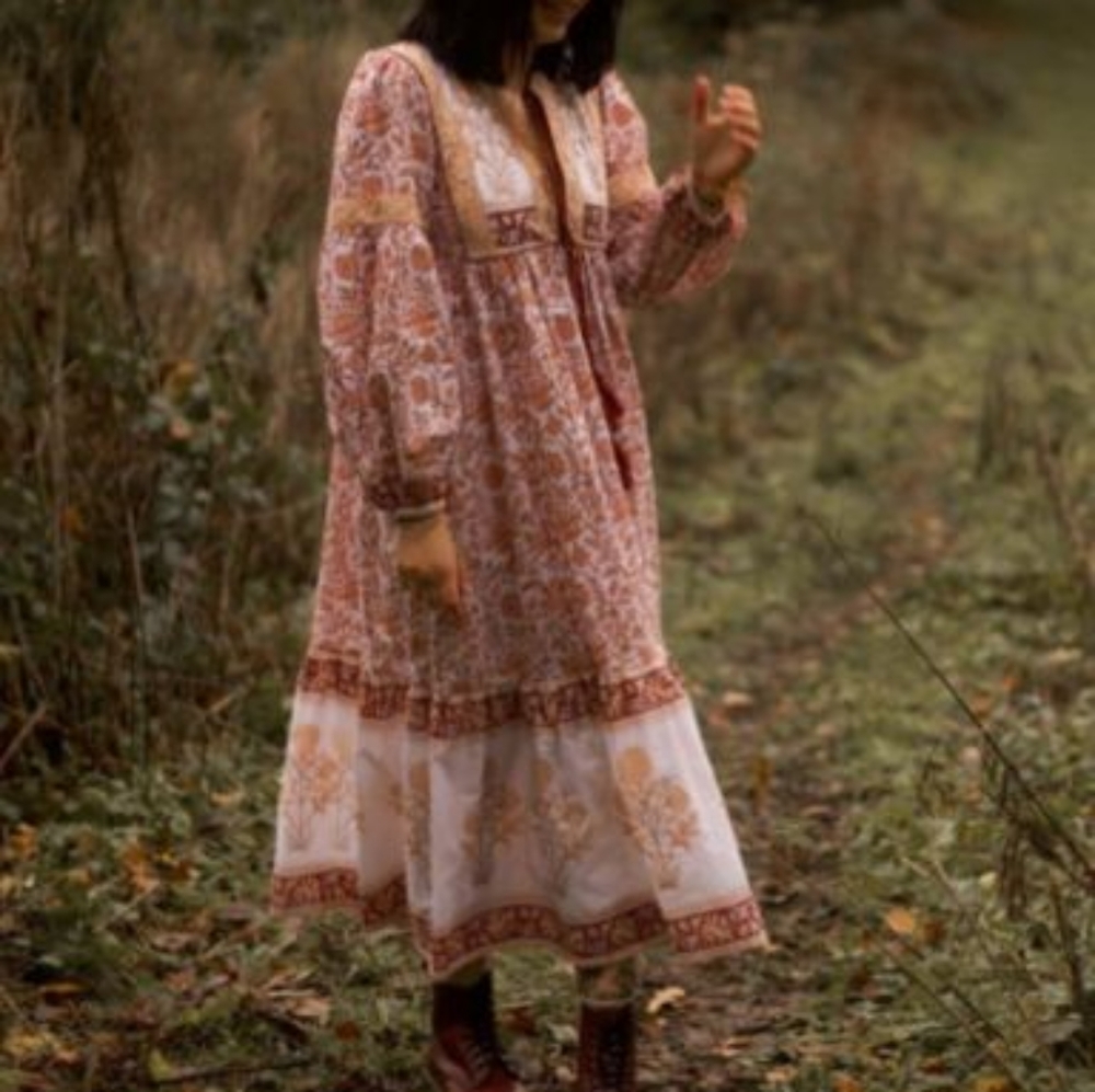 Vitage 70s boho maxi dress
